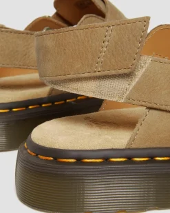 Jorge II Tumbled Nubuck Leder Slingback Mules in Savannah Tan