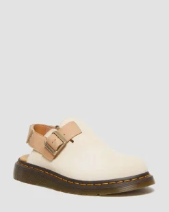 Jorge II Wildleder Slingback Mules in Pergament-beige