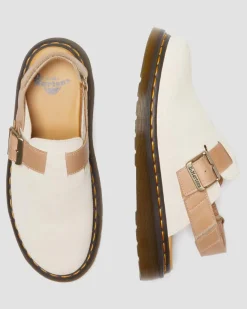 Jorge II Wildleder Slingback Mules in Pergament-beige