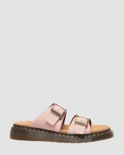 Josef Nubuck Leder Slide Sandalen in Puderrosa