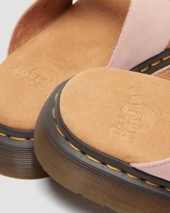 Josef Nubuck Leder Slide Sandalen in Puderrosa