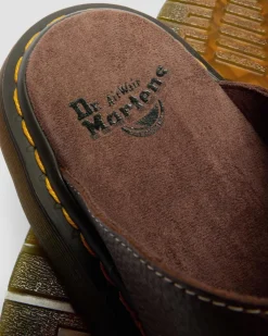 Josef Slide Grizzly Leder Sandalen in Dunkelbraun