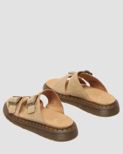 Josef Wildleder Slide Sandalen in Tan
