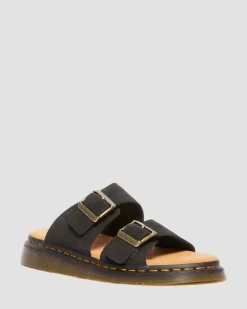 Josef Wildleder Slide Sandalen in Schwarz