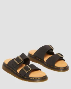 Josef Wildleder Slide Sandalen in Schwarz