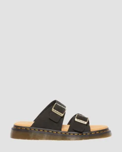 Josef Wildleder Slide Sandalen in Schwarz
