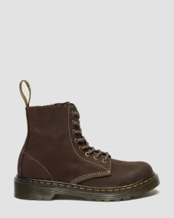 Junior 1460 Tumbled Nubuck Stiefel in Dunkelbraun