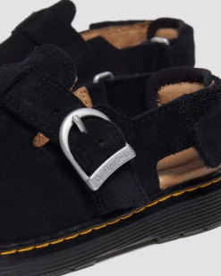 Junior Jorgie Wildleder Mules in Schwarz