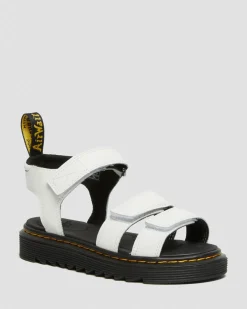 Junior Klaire Leder Riemen Sandalen in Weiß