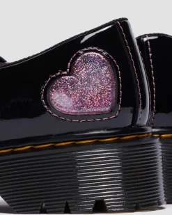 Junior Mary Jane Bex Patent Lamper Leder Schuhe in Schwarz
