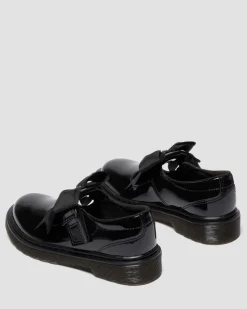 JUNIOR POLLEY II BOW LACKLEDER MARY JANE SCHUHE in Schwarz