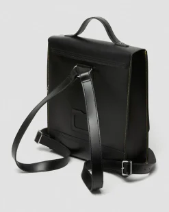 Kiev Leder Box Laptop Rucksack in Schwarz