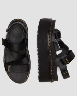 Kimber II Logo Webbing Sandalen in Schwarz