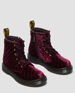 Kinder 1460 Samt Schnürstiefel