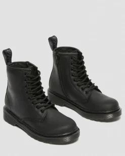 Kinder 1460 Serena Lederstiefel mit Kunstfellfutter&nbsp; in Schwarz
