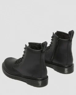 Kinder 1460 Serena Lederstiefel mit Kunstfellfutter&nbsp; in Schwarz
