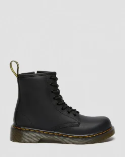 Kinder 1460 Softy T Leder Schnürstiefel in Schwarz
