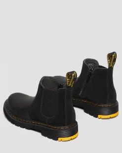 Kinder 2976 Wintergrip Wildleder Chelsea Boots in Schwarz