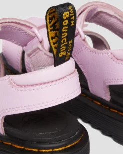 Kinder Klaire Athena Leder Riemen Klettverschluss Sandalen in Pink Oliv