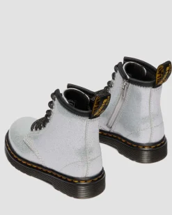 KLEINKIND 1460 GLITZER LACKLEDER STIEFEL in Silber
