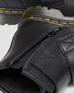 Kleinkind 1460 Leder Riemensandalen mit Klettverschluss in Schwarz