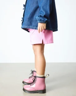 Kleinkind 1460 Patent Lamper Leder Stiefel in Dms Pink