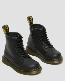Kleinkind 1460 Softy T Leder Schnürstiefel in Schwarz