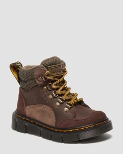 Kleinkind Raffe Leder & Wildleder Stiefel in Dunkelbraun