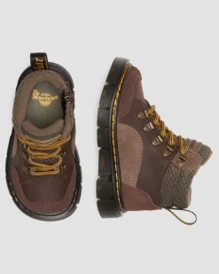 Kleinkind Raffe Leder & Wildleder Stiefel in Dunkelbraun