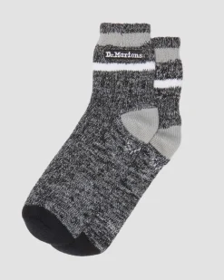 Kurze Marl Socken aus Baumwollmischung in Schwarz