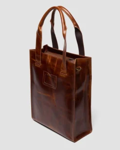 LEDER TOTE BAG in Tan