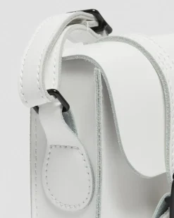 Leder Umhängetasche 18 cm in Weiß