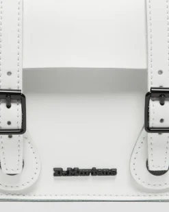 Leder Umhängetasche 18 cm in Weiß