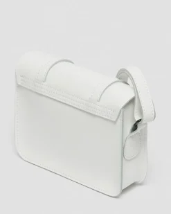 Leder Umhängetasche 18 cm in Weiß