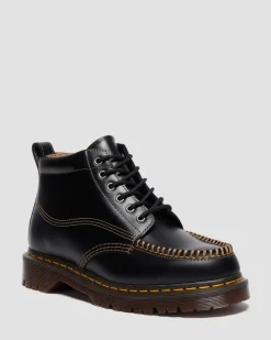 Lowell Chukka Moc Toe Leder Ankle Boots in Schwarz