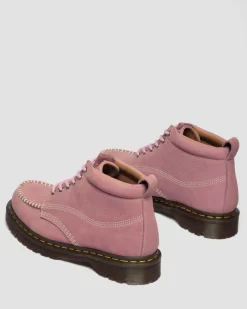 Lowell Chukka Nubuck Moc Toe Ankle Boots in Dusty Rose Pink