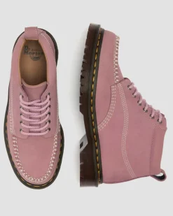 Lowell Chukka Nubuck Moc Toe Ankle Boots in Dusty Rose Pink