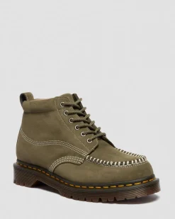 Lowell Chukka Nubuck Moc Toe Ankle Boots in Olivgrün Grün