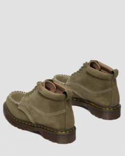 Lowell Chukka Nubuck Moc Toe Ankle Boots in Olivgrün Grün