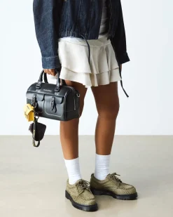 Lowell Hair On Leder Moc Toe Schuhe in Olivgrün Grün