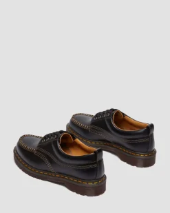 Lowell Leder Moc Toe Schuhe in Schwarz