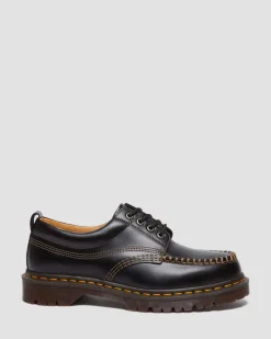 Lowell Leder Moc Toe Schuhe in Schwarz