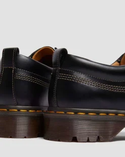 Lowell Leder Moc Toe Schuhe in Schwarz