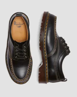 Lowell Leder Moc Toe Schuhe in Schwarz