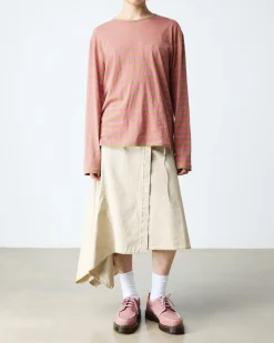 Lowell Nubuck Moc Toe Schuhe in Dusty Rose Pink
