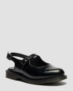 Madaline Mary Jane Glattleder Sling Back Schuhe in Schwarz