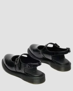 Madaline Mary Jane Glattleder Sling Back Schuhe in Schwarz