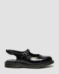 Madaline Mary Jane Glattleder Sling Back Schuhe in Schwarz