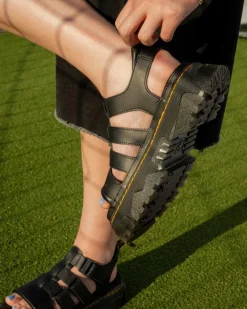 Mattison Sandalen mit 3 Riemen in Schwarz