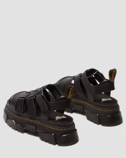 Mattison Sandalen mit 3 Riemen in Schwarz